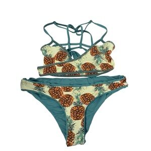 Maaji reversible pineapple bikini top and bottom